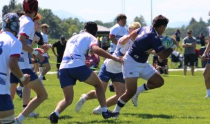 Northern California in blue, and Colorado in white in the Boys U19 final. Alex Goff photo.