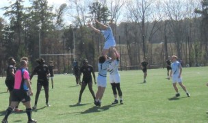 Lineout time at the 2022 Carolina Ruggerfest. Alex Goff photo.