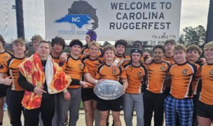 Charlotte Tigers and the Big Rugby Ball at the Carolina Ruggerfest. Photo Michelle Ulusoy.