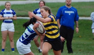 Action from this weekend's Rugby Indiana touch rugby. Photo courtesy Carmel HS Girls Rugby.