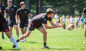 Colgate in action. Their head coach, David Chapman, is helping speerhead a new college rugby organization. Andrew Turner photo.