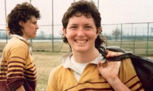 Colleen Fahey as a rugby newbie at Florida State University. Photo from Instagram.