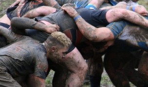 It's a muddy scrum.