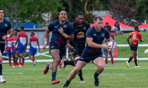 Jack Wendling moves ahead at the Coral Coast 7s. Masada Vuikadavu photo.