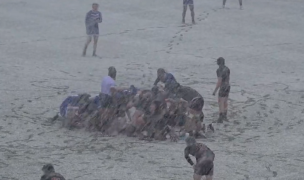 Screenshot from the live stream. It snowed.