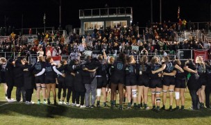 Dartmouth thanks their fans after winning D1 on home turf. Justin Lafleur photo.