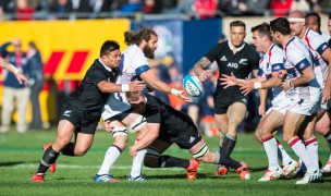 The USA and the All Blacks met in Chicago in 2014, with New Zealand winning 74-6. David Barpal photo.