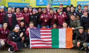 The Fordham players at Croke Park - Irish Rugby Tours.