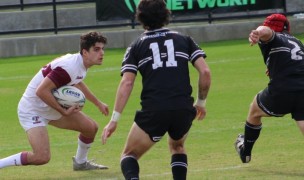 Fordham in white vs SNU in black. Alex Goff photo.