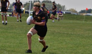 Garrett Getz for Northern Iowa. Photo Bob Nemmers.