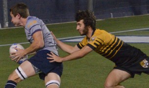 Braeden Mahoney scores for Georgetown. Craig Rowlings photo.