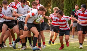 Jesuit in red and white; GRanite Bay in white. Dan Bandoni photo.