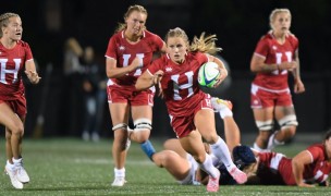 Cassidy Bargell on the break. Photo Gil Talbot/Harvard Athletics