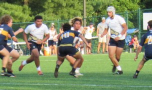 Herriman in white, St. Ignatius in blue and gold. Alex Goff photo.