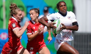 Naya Tapper knows what color medal she wants. Mike Lee KLC Fotos for World Rugby.