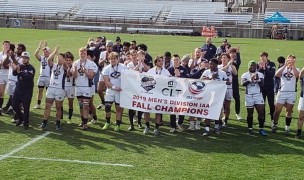 Iowa Central CC Celebrates winning the 2019 DIAA fall championship.