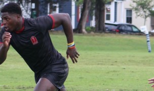 Aaron Juma during the MLR Rising game this past summer. Alex Goff photo.