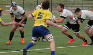 Lindenwood in white versus Marian in gold. Alex Goff photo.