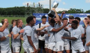 Trophy time for Lindenwood. Alex Goff photo.