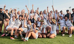 Lindenwood women celebrate after a tough final. Photo USA Rugby.