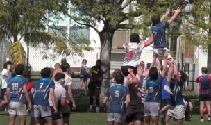 Key Biscayne wins a lineout vs Okapi White.