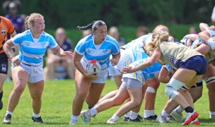 Maia Milito takes it to the line for the Sharks. Photo LIU Athletics.