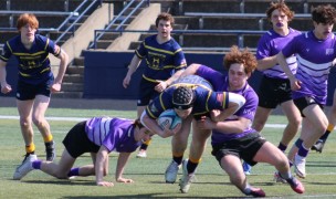 Marquette in action vs Father Ryan at the SLUH All-Catholic tournament. Alex Goff photo.