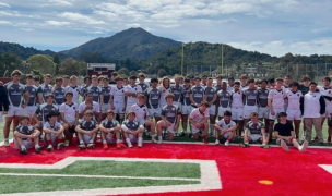 Marin and De La Salle players pose after the game.