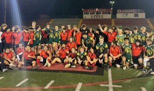 Mira Costa and Fallbrook post together post-match.