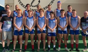 The NA Lions team posing at the Universal American School in Dubai.