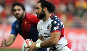 Nate Ebner for the USA in the 2016 Singapore 7s. Photo Martin Seras Lima for World Rugby.