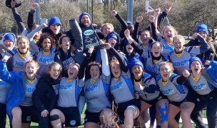 NDC women celebrate after winning their semifinal.