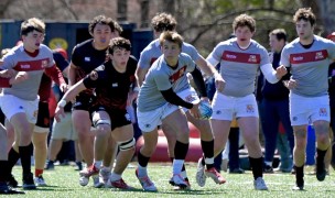 BC High vs Fairfield Prep in the final. Photo @CoolRugbyPhotos.