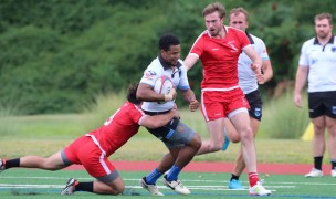 Old Blue (in white) vs NYAC (in red) Photo Meral Kat Photography.