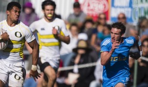 Oregon against UCLA in the 2017 West Coast 7s. David Barpal photo.