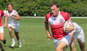 Hunter Simons on the run for Ohio State earlier in the season. Alex Goff photo.