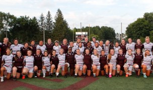 USA U23s and University of Ottawa Gee-Gees pose together after Tuesday's games.