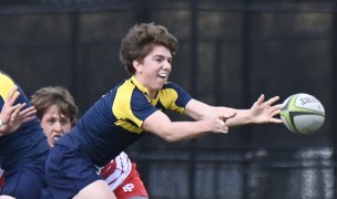 Pelham (seen here in an earlier game) toughed it out. Photo @coolrugbyphotos.