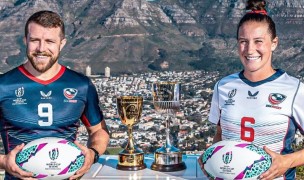 USA captains Stephen Tomasin and Lauren Doyle in Cape Town. 