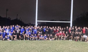 Rye and Jesuit NOLA players pose post-match.