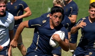 Sai Fautano scored a key try for Navy. Photo Bill MacLaney.