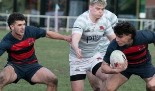 Saint Mary's vs Cambridge. The 1sts and 2nds were both within a try. Photo Sandi Allan.