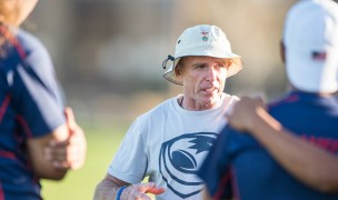 Head Coach Salty Thompson has some work to do to get his team ready. David Barpal photo.