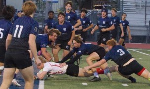 Spencer Huntley scored the first of his three tries. Chris Beach photo.