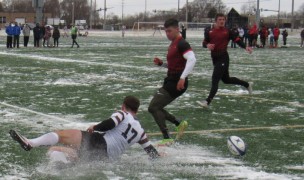 St. Bonaventure scores v Wheeling. Alex Goff photo.