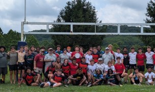 Players pose after a fun day.