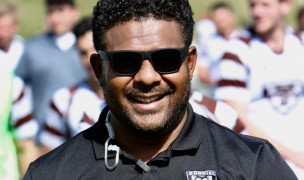 Tui Osborne, St. Bonaventure Head Coach. Chris Sustersic photo.