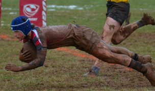 St. Joe's muds through. David Hughes photo.