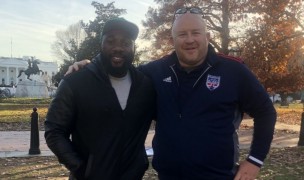 Tendai Mtawarira, Tim Brown, and in the distance, Andrew Jackson in DC.