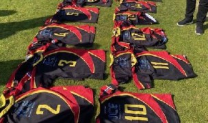 Torrey Pines jerseys await distribution.